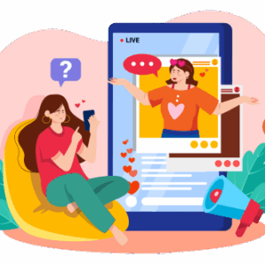 Friends chatting on social media, sharing laughs and updates in a lively online conversation.