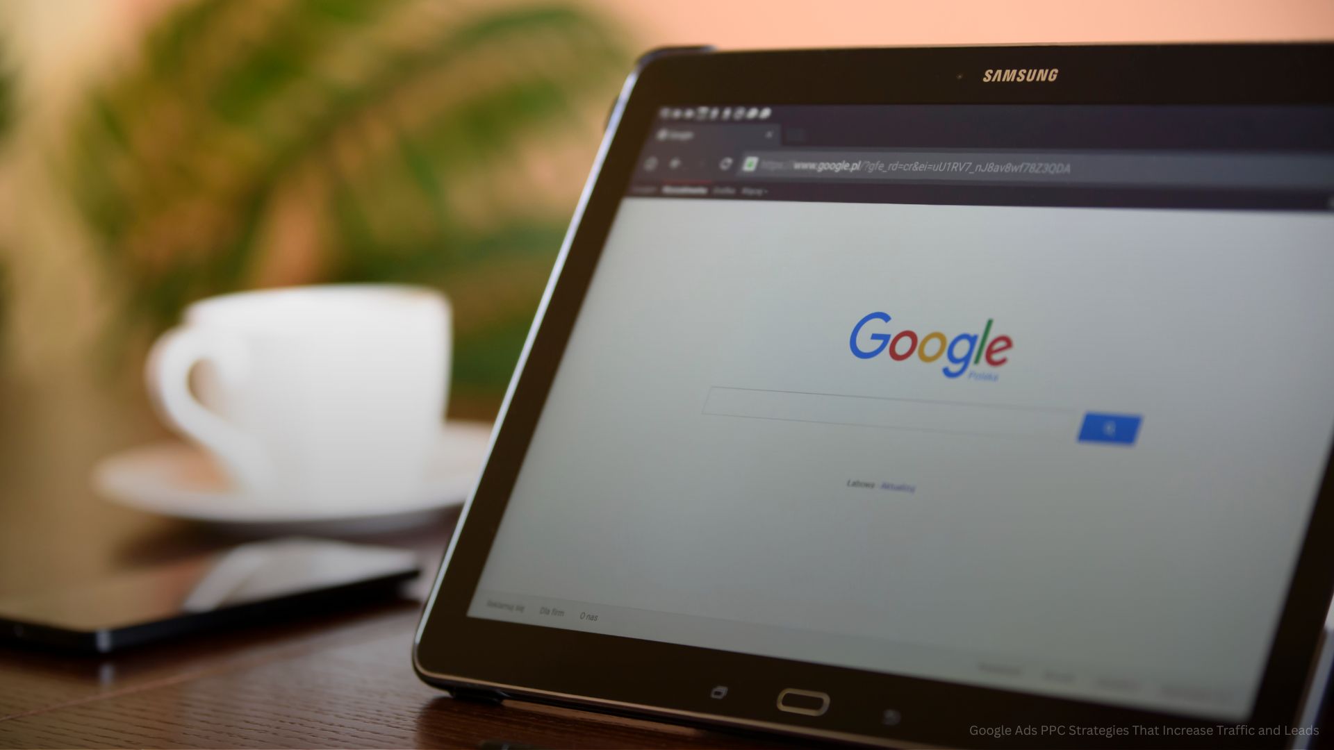 Black Samsung Tablet on Google Page