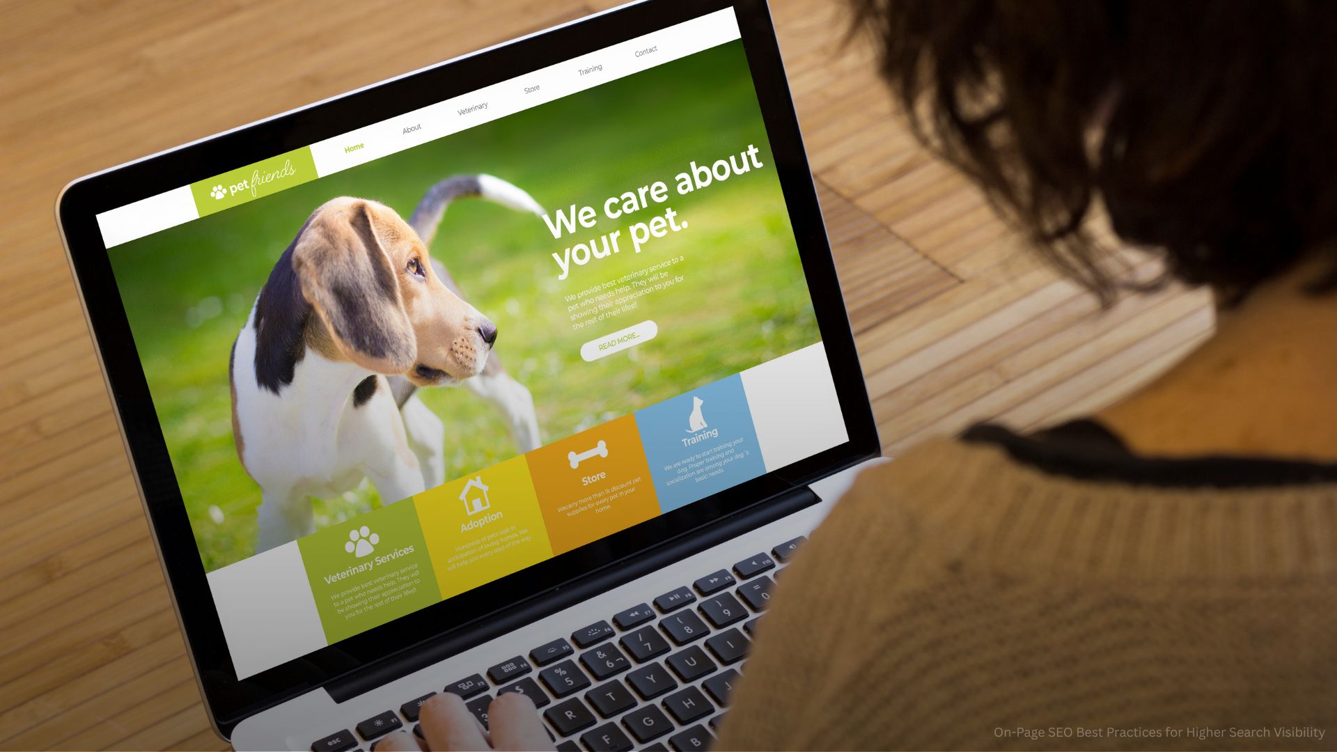 Woman fixing On-page SEO