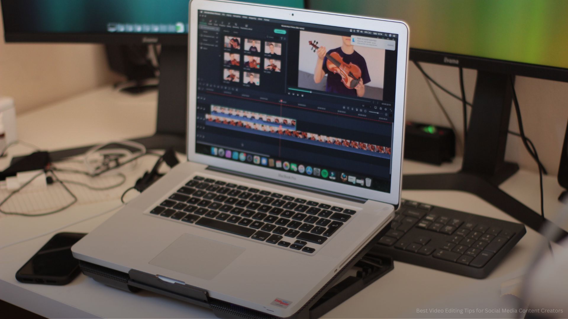 Laptop with Video Editing Software
